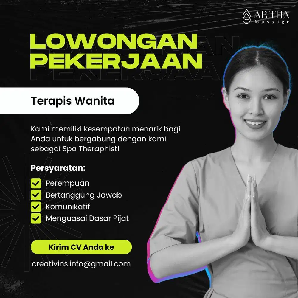 Lowongan Pekerjaan Therapist Wanita