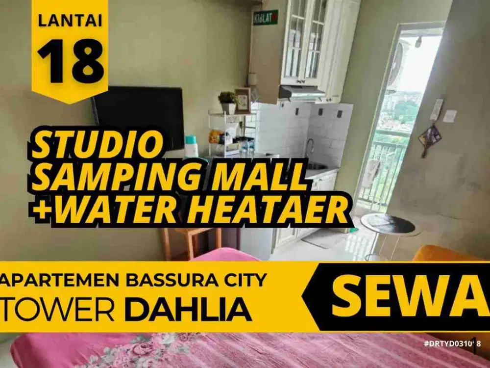 Sewa Bulanan Studio Samping Mall Aprtemen Bassura City