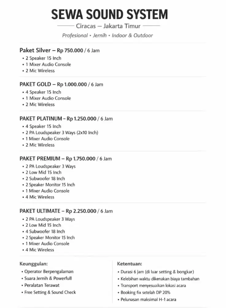 sound sistem indor outdor