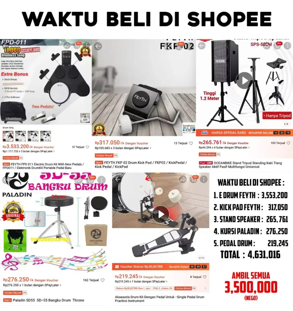 Feyth FDP 011 - Portable Electric Drum