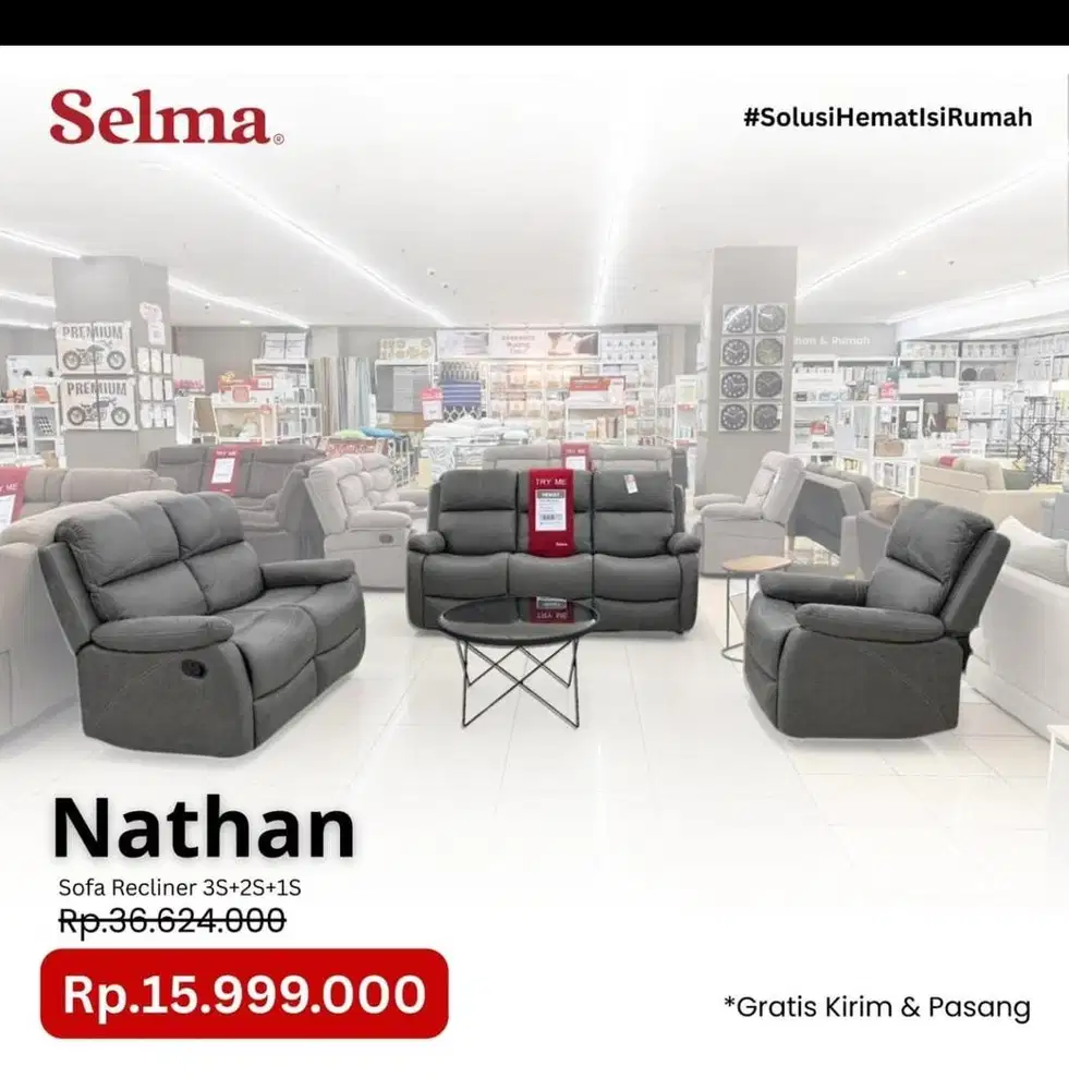 BISA CICILAN SOFA SET RECLINER GRATIS KIRIM PASANG