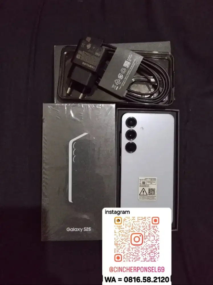 Jual hp SAMSUNG S25 5g grns masih jalan likenew free adaptor n case