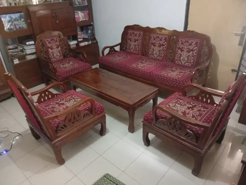 Meja Kursi Jati Tua Ukiran Murahh
