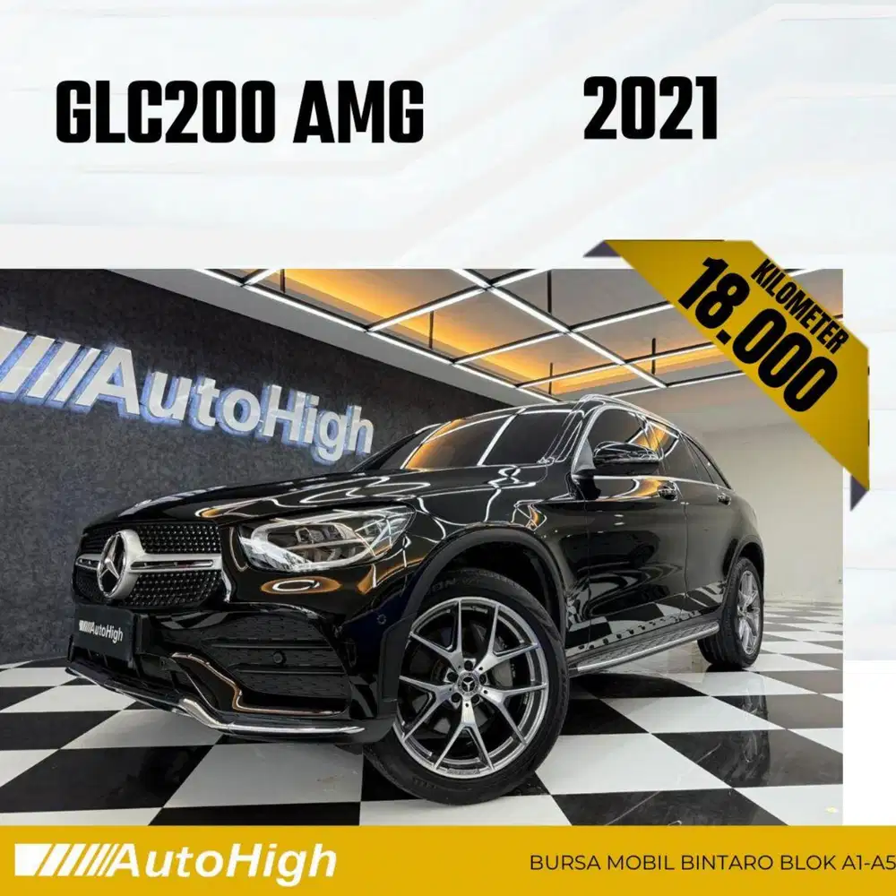 DP10% [Km18.000] GLC200 AMG 2021 Black / GLC 200 Reg 2020 #AUTOHIGH