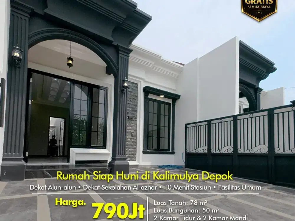 Rumah Stylish Siap Huni – Strategis Dekat Kawasan Grand Depok City