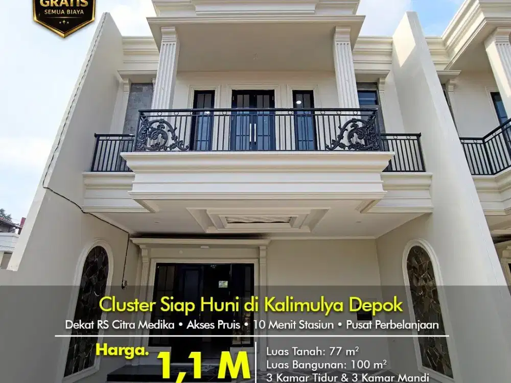 Rumah Menawan Siap Huni - Strategis di Kalimulya Depok