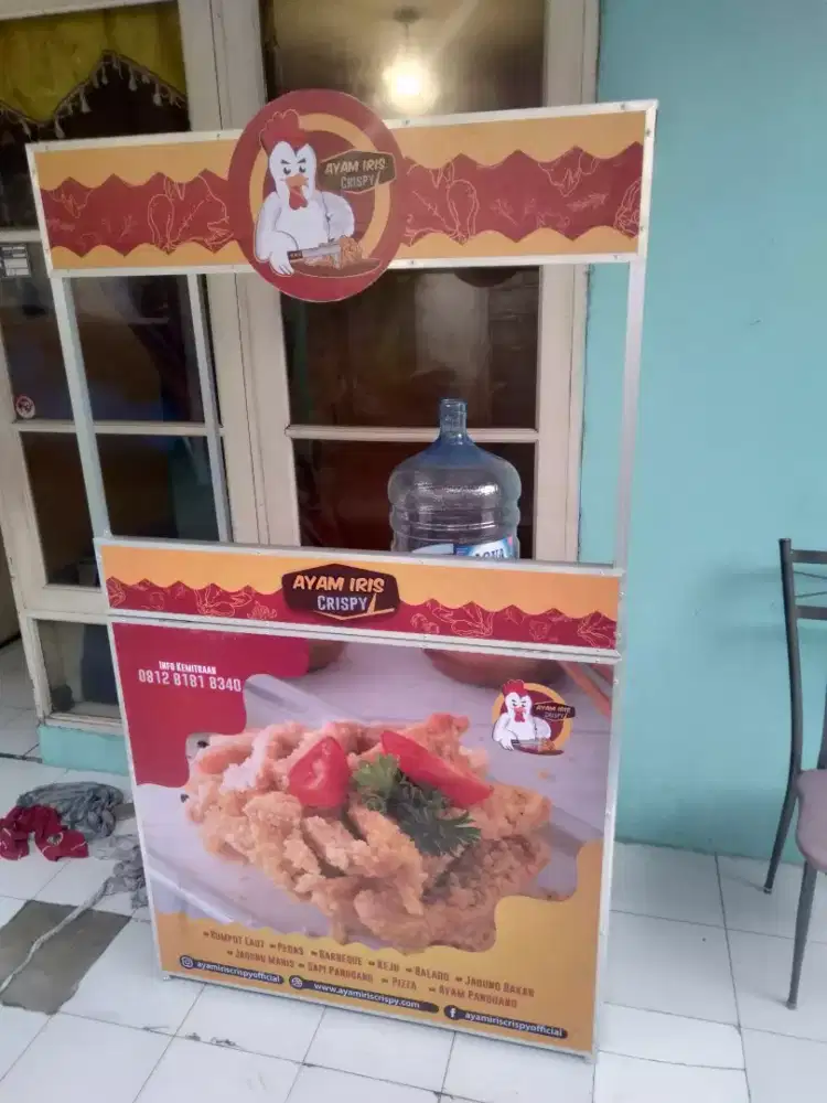 Booth lipat portable ayam iris crispy