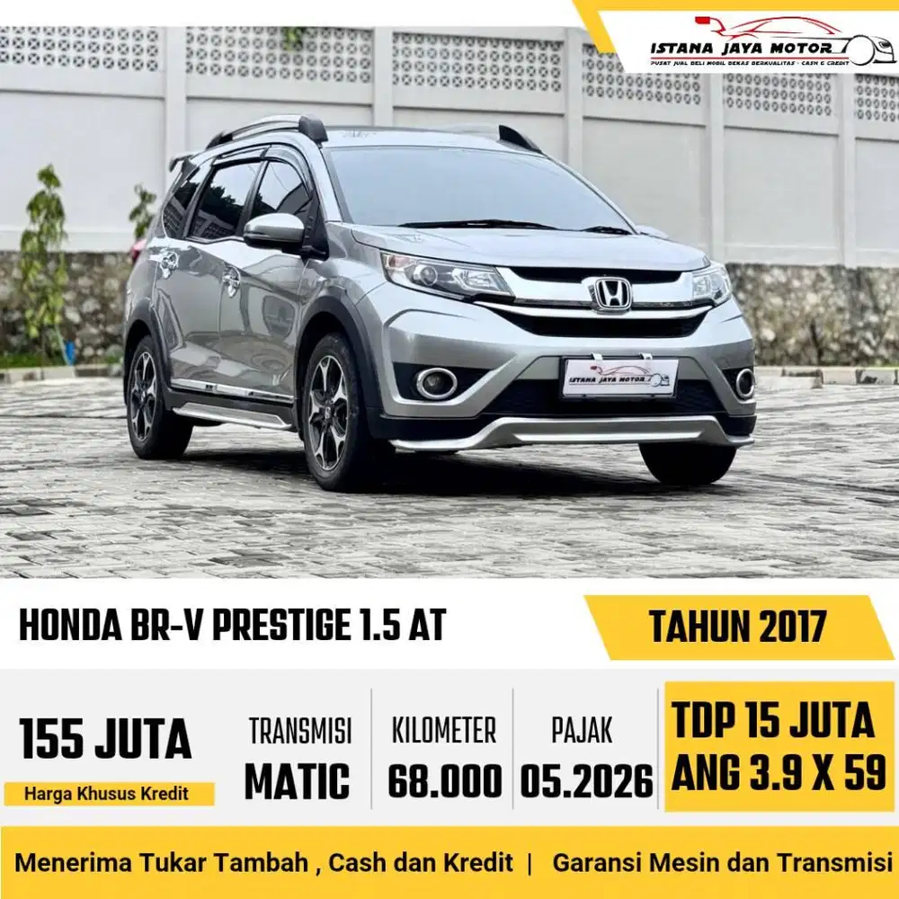 LOW KM Honda BR-V 1.5 Prestige AT 2017 Silver