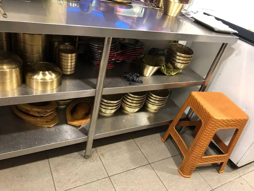 meja stainless samping kompor