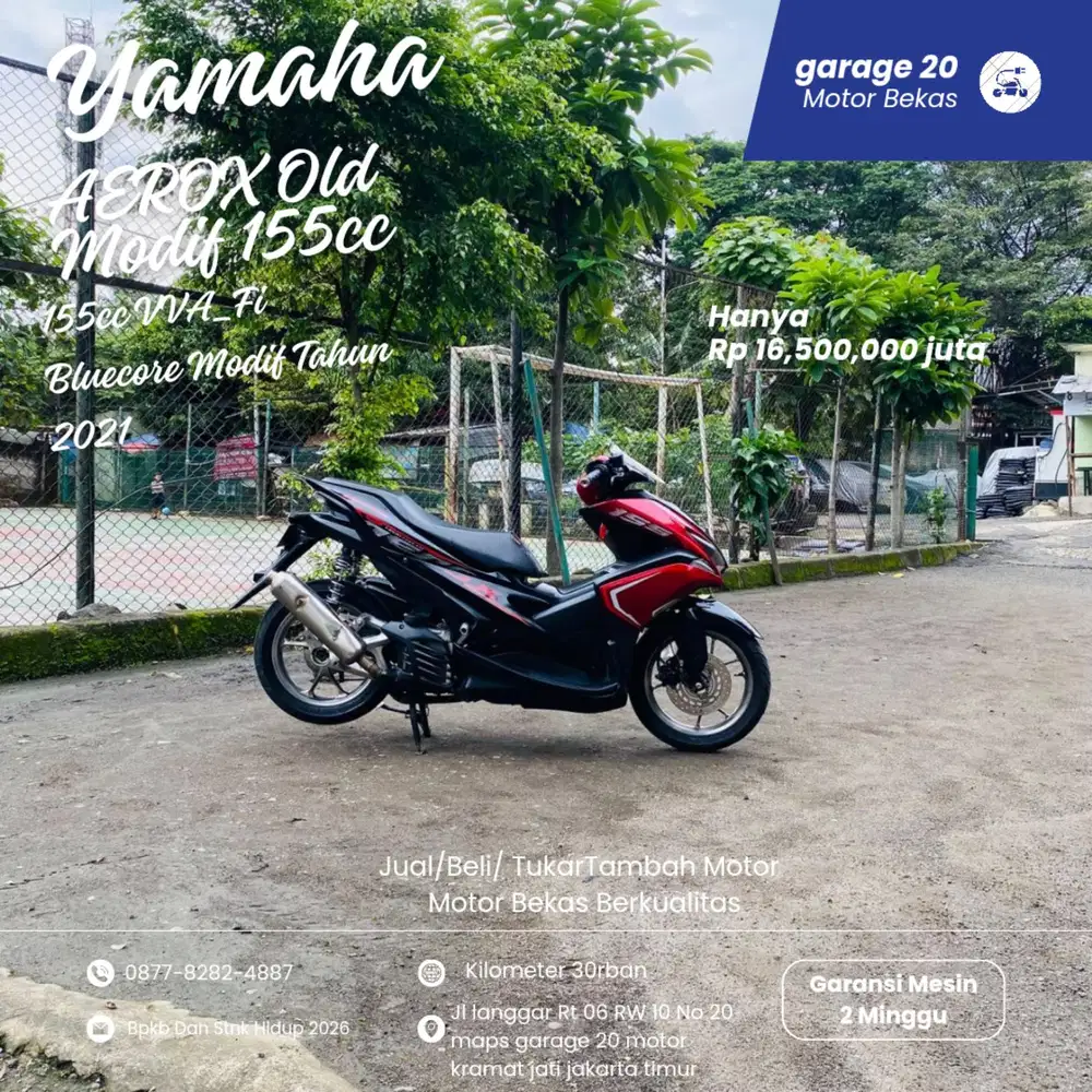 Yamaha Aerox Old 155cc VVA_Fi Bluecore Tahun 2021 Pajak Hidup