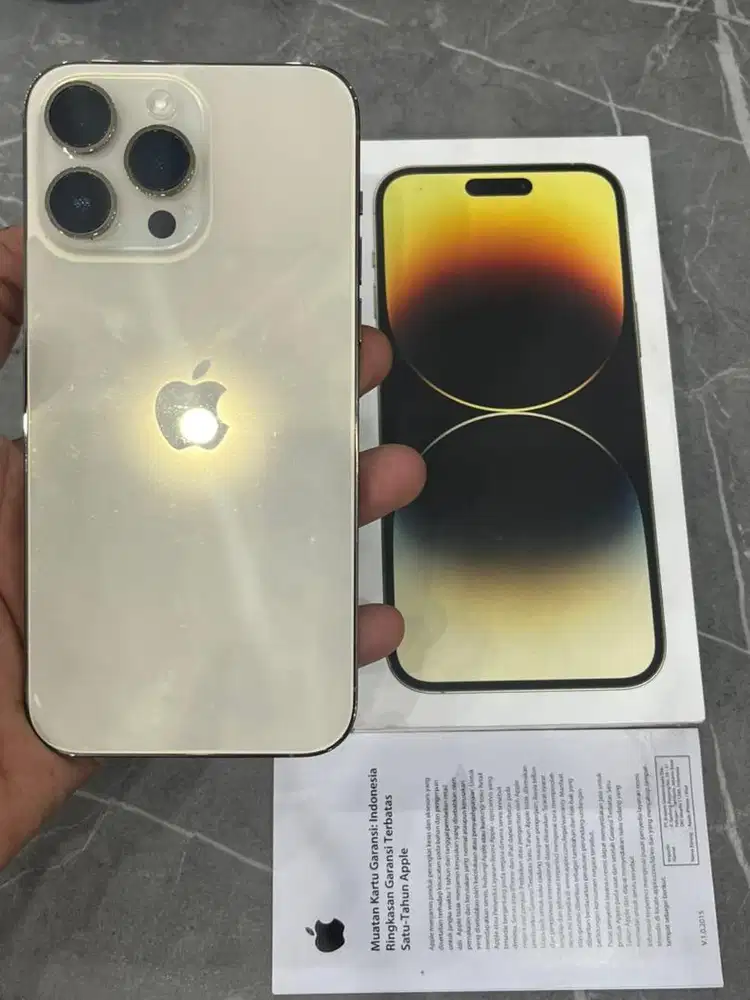 iphone 14 pro mas 256gb warna gold resmi ibox