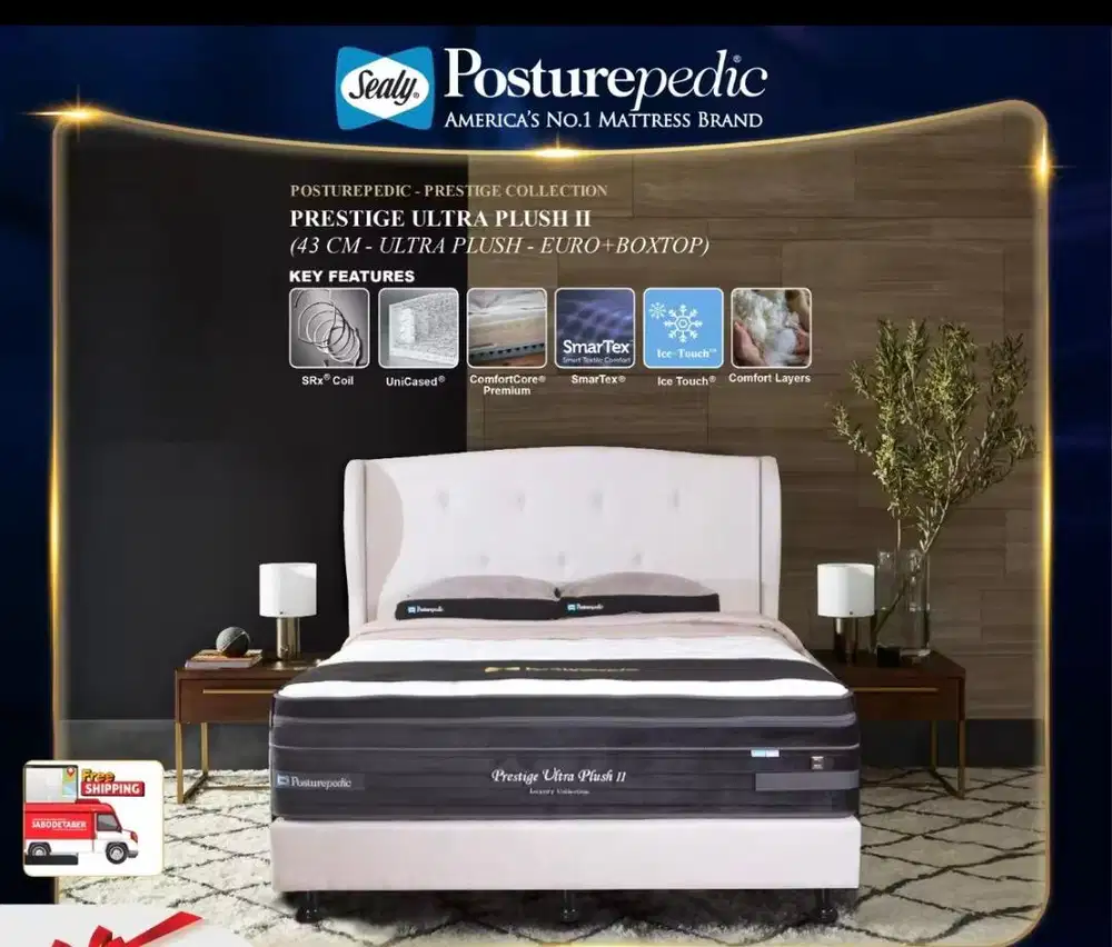 Kasur Sealy Premium Hotel - Ultra Plush II Super King