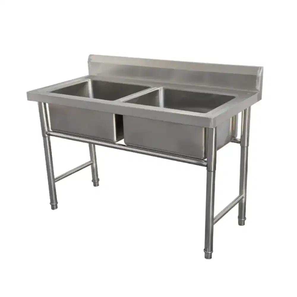Bak Cuci Piring Dua Lubang Kitchen Sink Stainless Steel