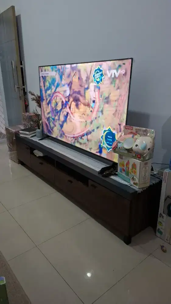 Tv 65 inch tcl 4k hdr google tv lengkap dus
