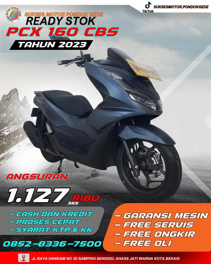 CASH DAN KREDIT HONDA PCX 160 CBS TAHUN 2023 BERGARANSI