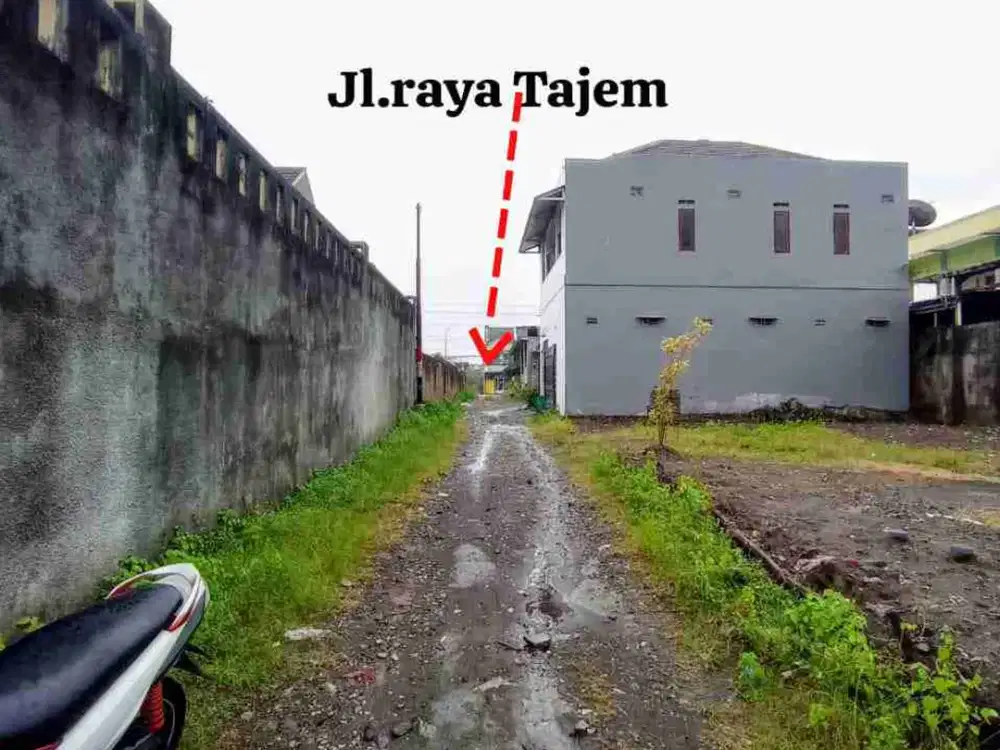 Di Jual tanah pekarangan masuk 40 meter dari jalan Raya Tajem dkt pasar stan
