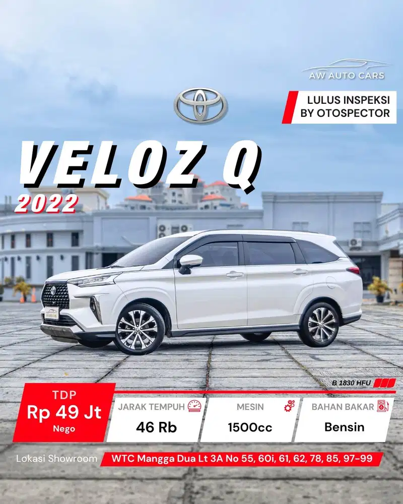Veloz Q 2022 Low KM non TSS G 2023 2021
