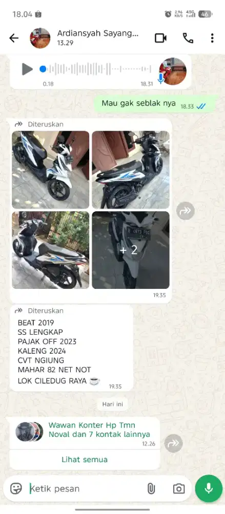 Motor beat harga 75 juta