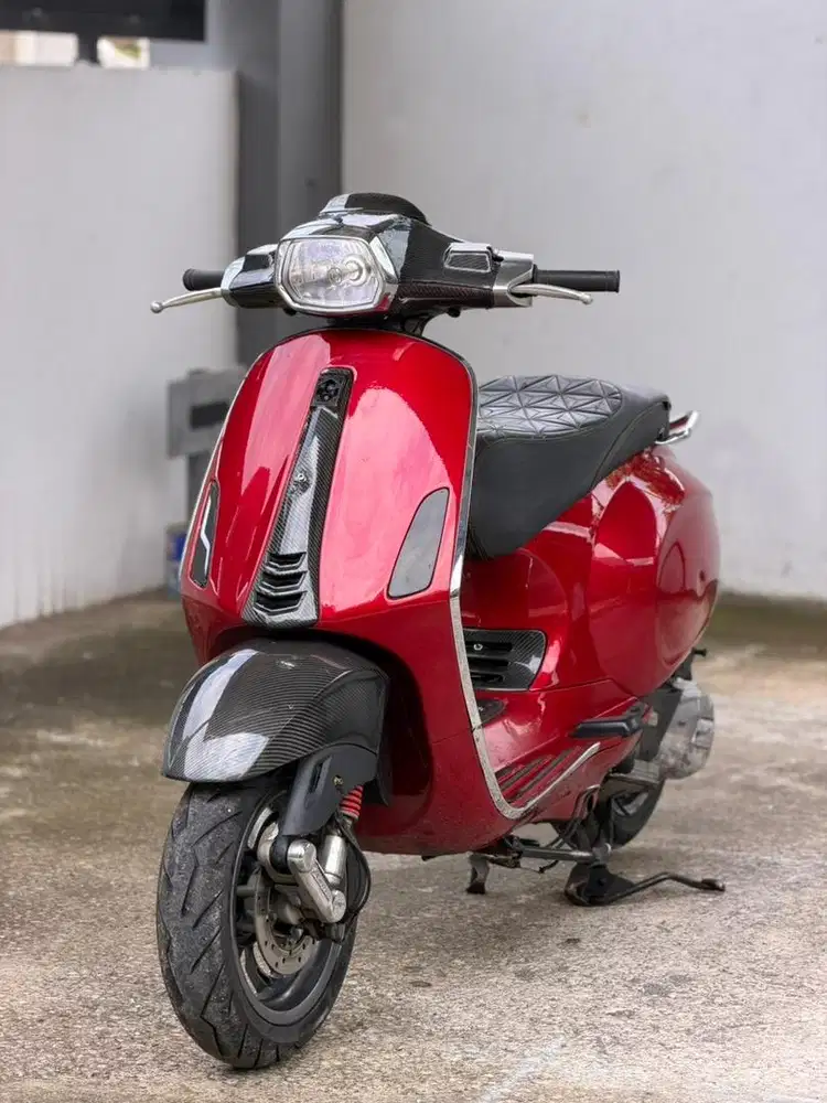 Vespa Sprint iget 2017 pemakaian 2018 red candy