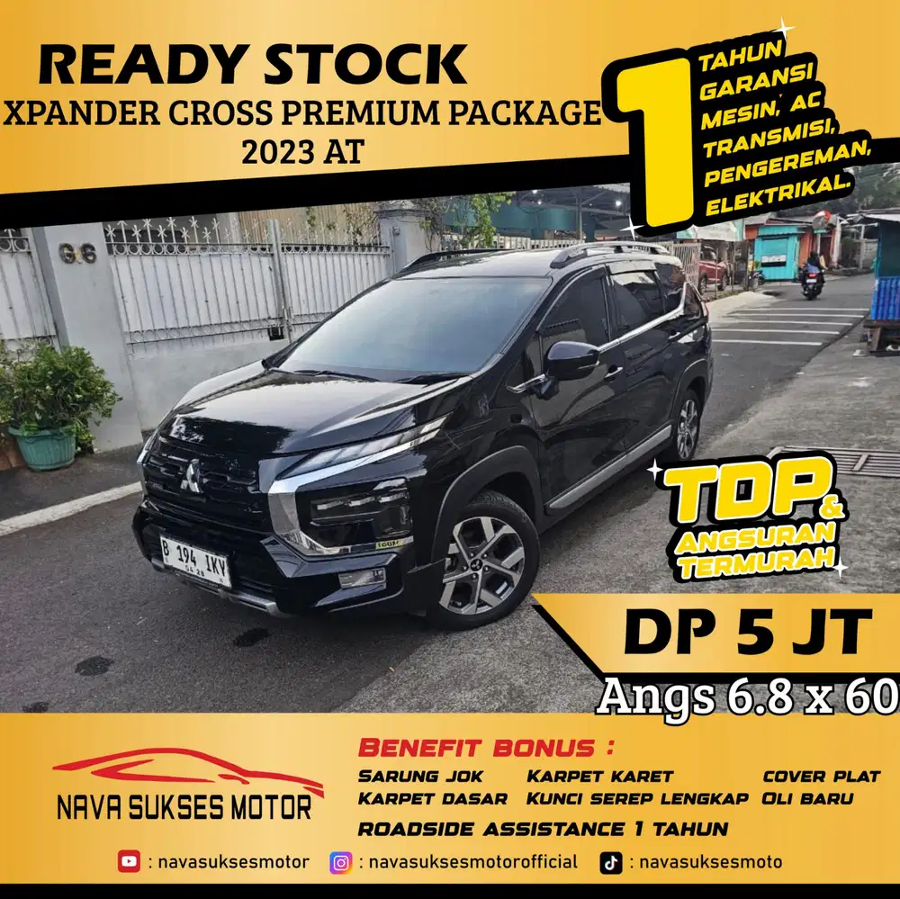 TDP 5 Jt Angs Termurah Xpander Cross Premium Package 2023 Matic Hitam