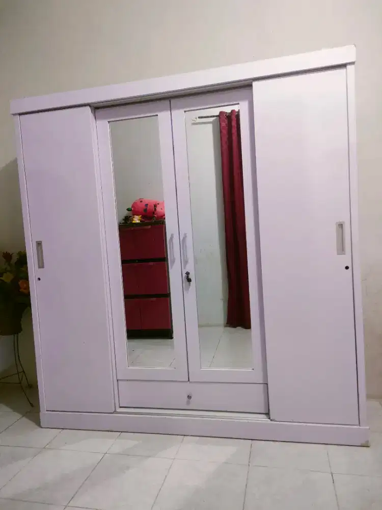 LEMARI HPL ASLI MEWAH 4 PINTU