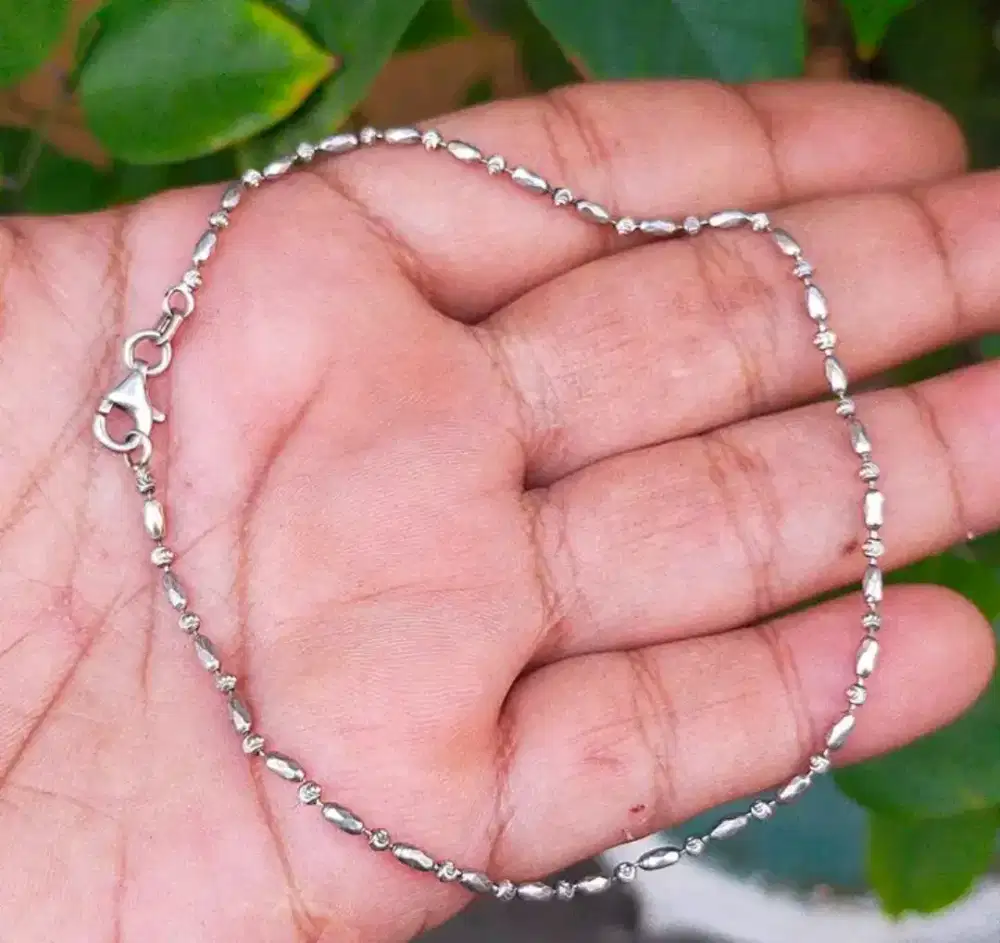 Gelang kaki perak italy