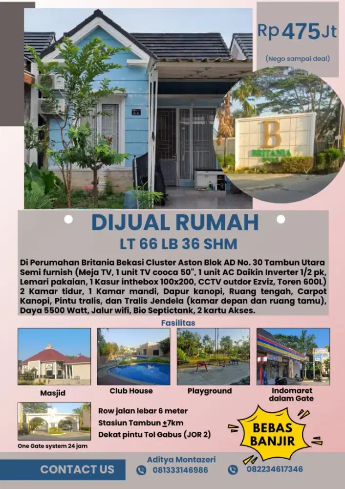 DIJUAL Rumah dengan semi furnish