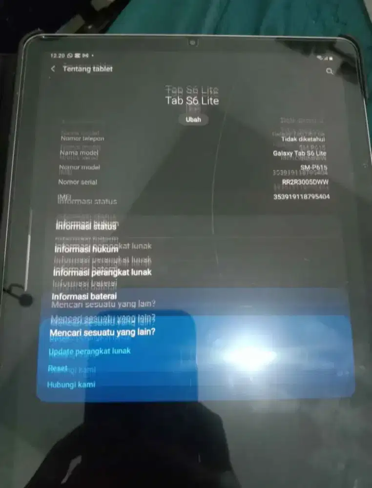 JUAL SAMSUNG GLX TAB S6 LITE (KONDISI DIDESKRIPSI)