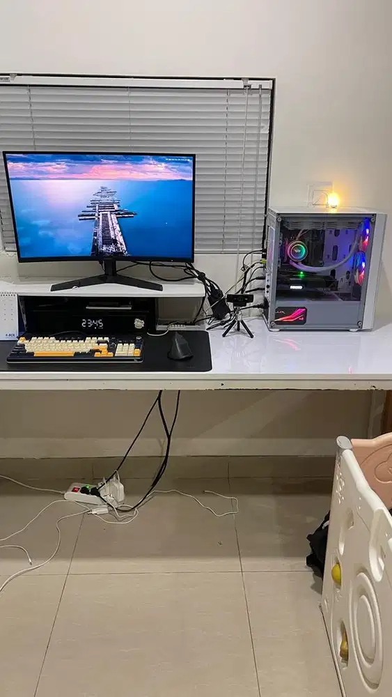 Pc komputer gaming AI set - include meja & kursi