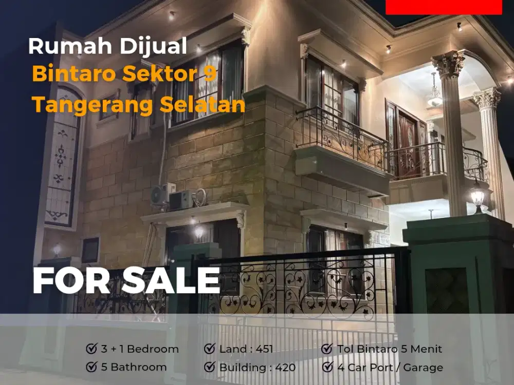Rumah Dijual di Bintaro Sektor 9