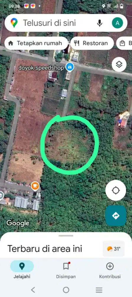 Dijual Tanah seluas 1.381m2