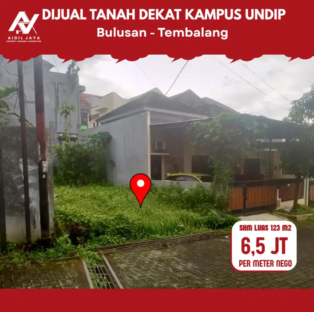 Tanah Murah Strategis Dekat UNDIP