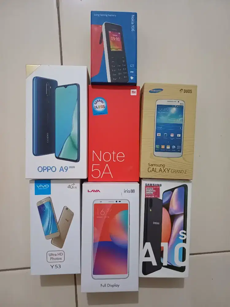 Kotak HP ready sesuai foto