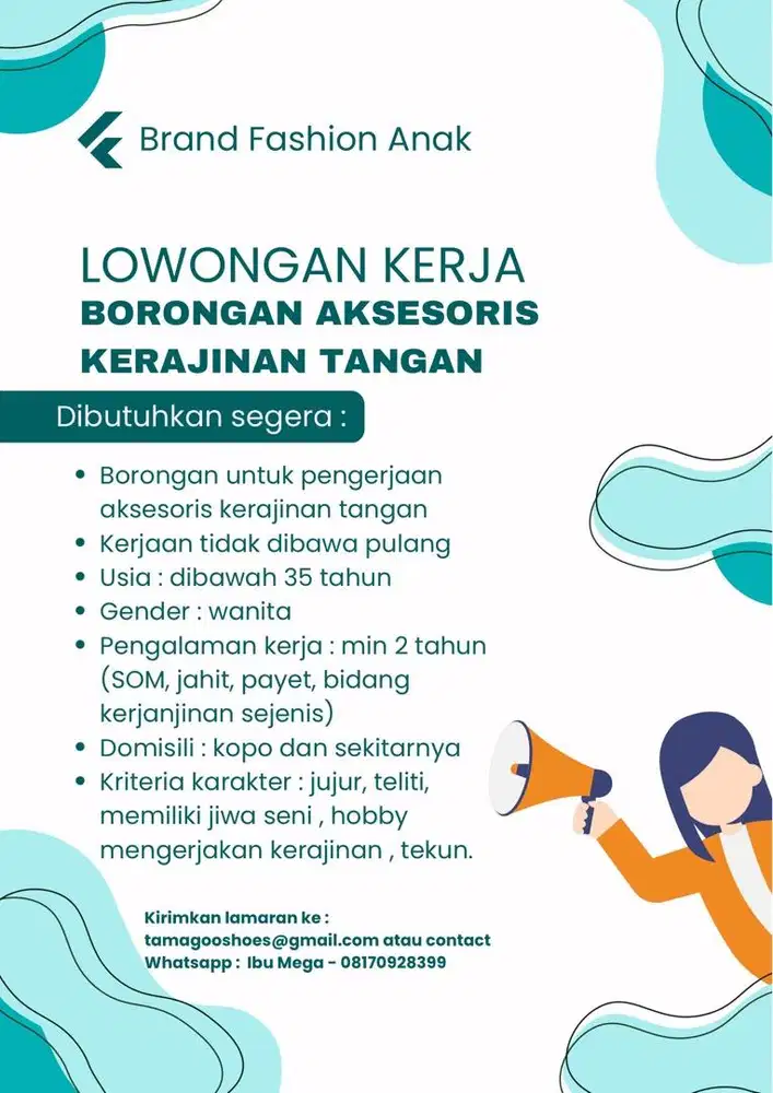 Lowongan kerja aksesoris garment