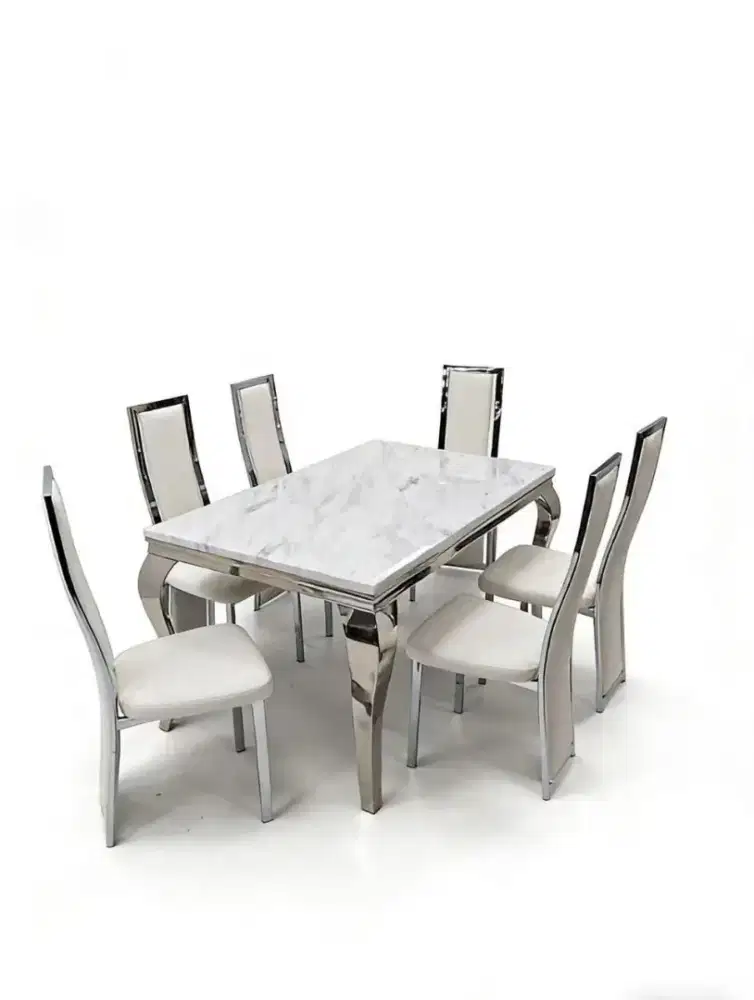 Meja makan Sultan import 6 kursi bahan mar-mer original