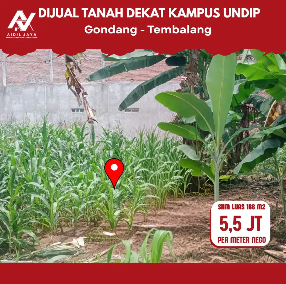 Tanah Strategis Dekat Jl. Raya Timoho Bulusan Tembalang