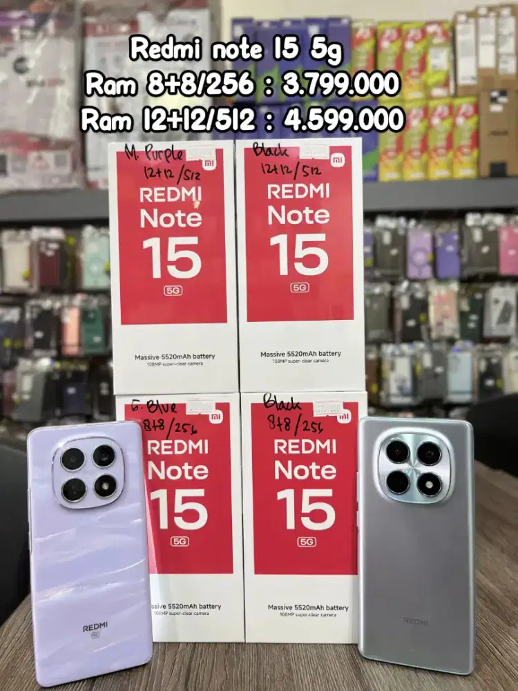 Readyyy Xiaomi Redmi Note 15 5G All Variantt!!.