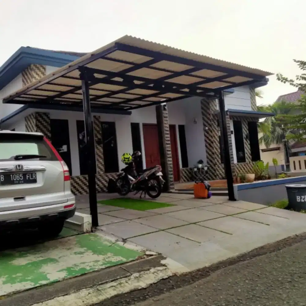 Kanopi baja ringan atap alderon, spandek pasir dan polos