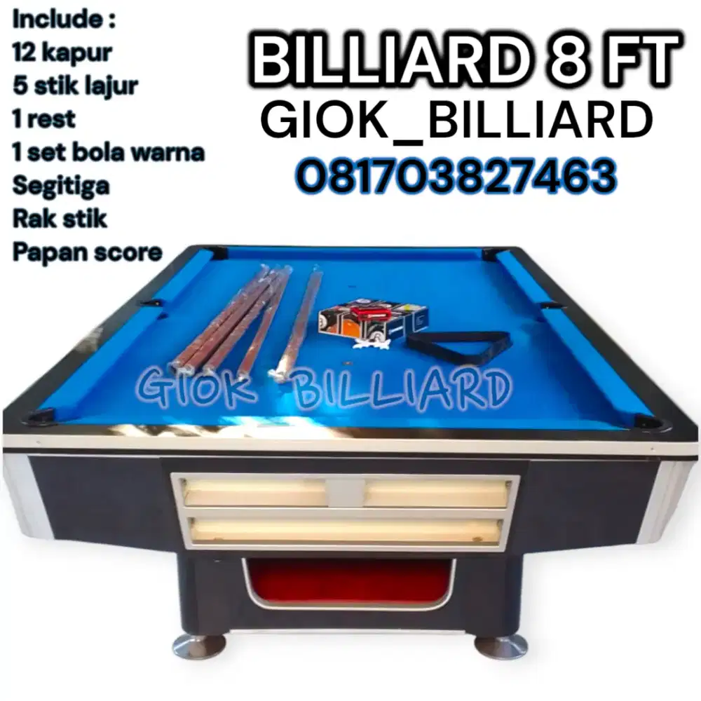 MEJA BILLIARD 8FT BARU