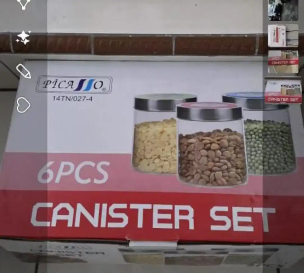 Canister/toples set 6 pcs