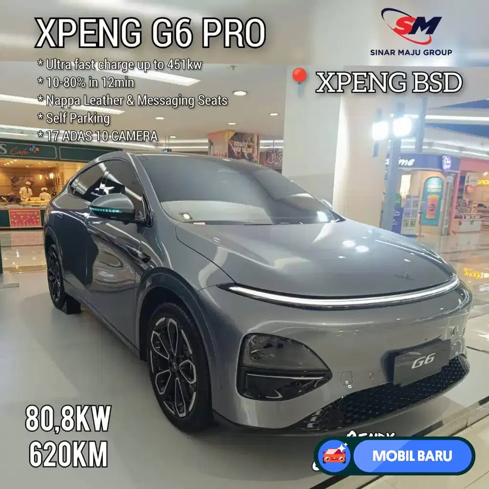 [MOBIL BARU] [TDP 90 JUTA] READY XPENG G6 PRO RANGE 620 KM AUTO PARK
