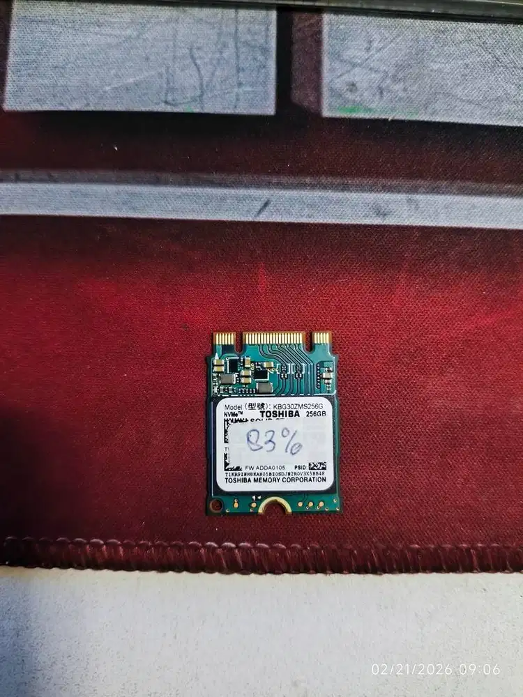 SSD NVME TOSHIBA 256GB M.2 NVME PCIE BG3 2230 SSD