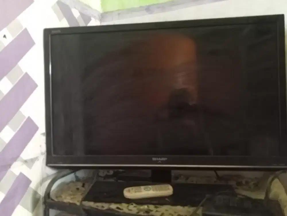 JUAL TV SHARP + SET BOX EVERCROSS