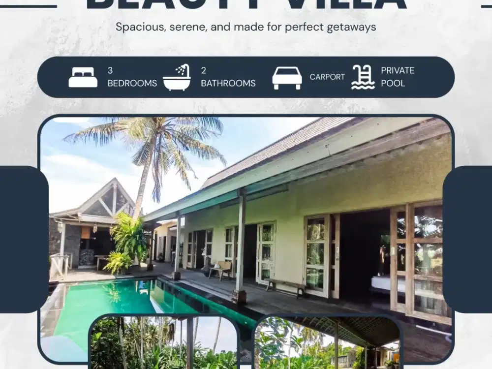 FOR SALE BEAUTY VILLA WITH RIVER VIEW, RICE FIELD, AND SUNSET AT SUKAWATI, GIANYAR