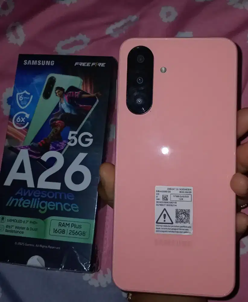 Samsung A26 5G peach pink 8/256 garansi resmi SEIN