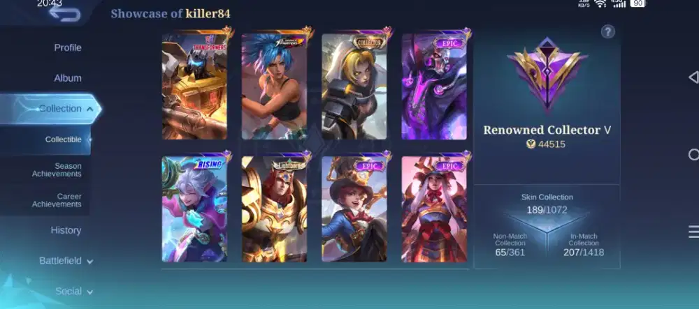 Jual berbagai akun ml