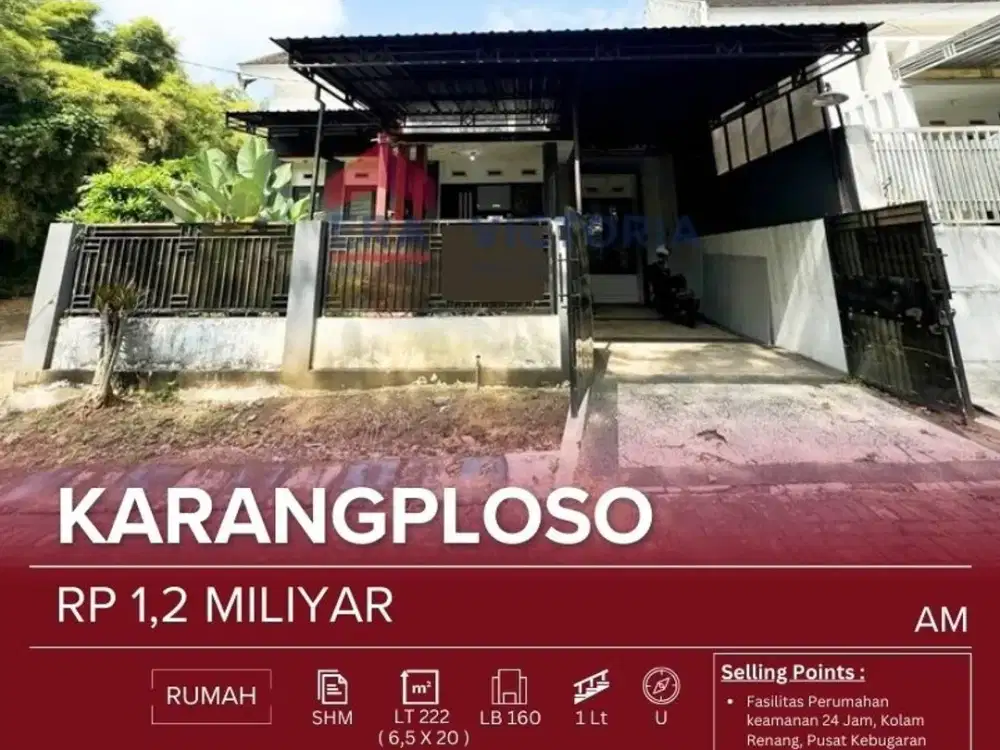 Rumah murah dijual di Tirtasani Karang Ploso Singosari Malang