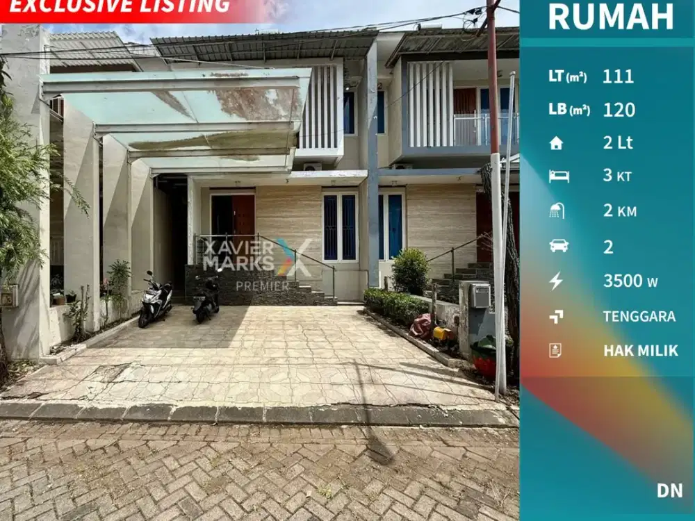 Dijual Rumah Pusat Kota Selangkah ke UB di Griyashanta Malang