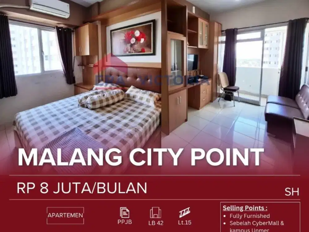 Apartemen 2 kamar disewakan di MCP Dieng Sukun Malang