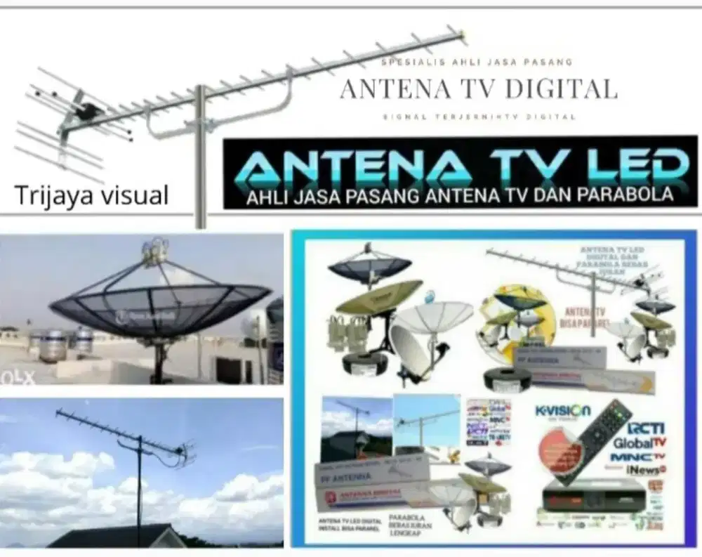 Ahli jasa pasang antena TV digital service parabola dan camera CCTV